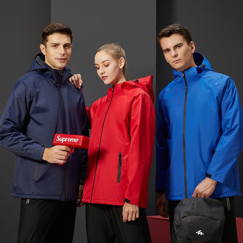 Efficient waterproof windproof men's jackets warmth winter jackets with fleece hooded jackets