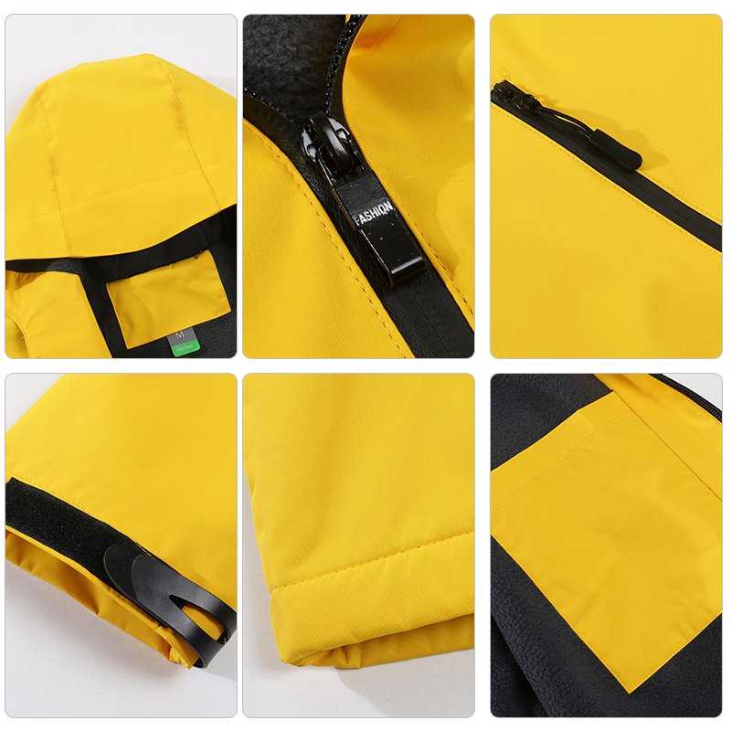 Efficient waterproof windproof men's jackets warmth winter jackets with fleece hooded jackets