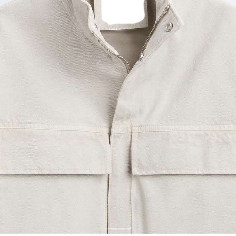 ZATRHMBM men's Autumn Casual jacket 2024 New Fashion Trend Loose Stand Collar Long Sleeve Solid Color men's jacket