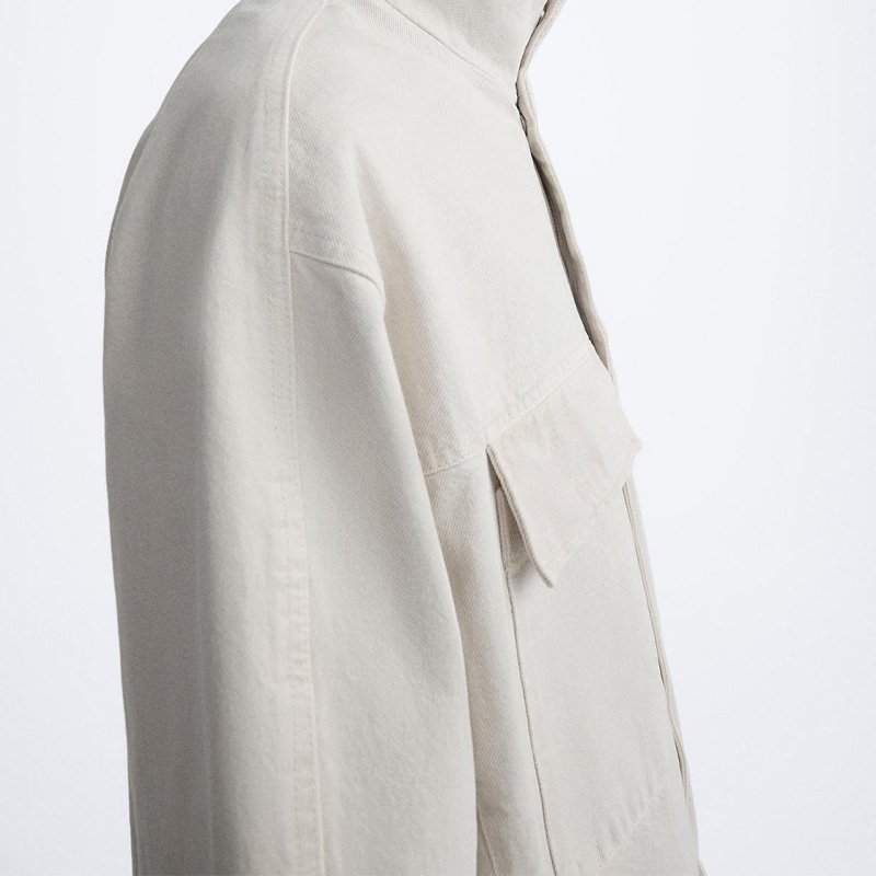 ZATRHMBM men's Autumn Casual jacket 2024 New Fashion Trend Loose Stand Collar Long Sleeve Solid Color men's jacket
