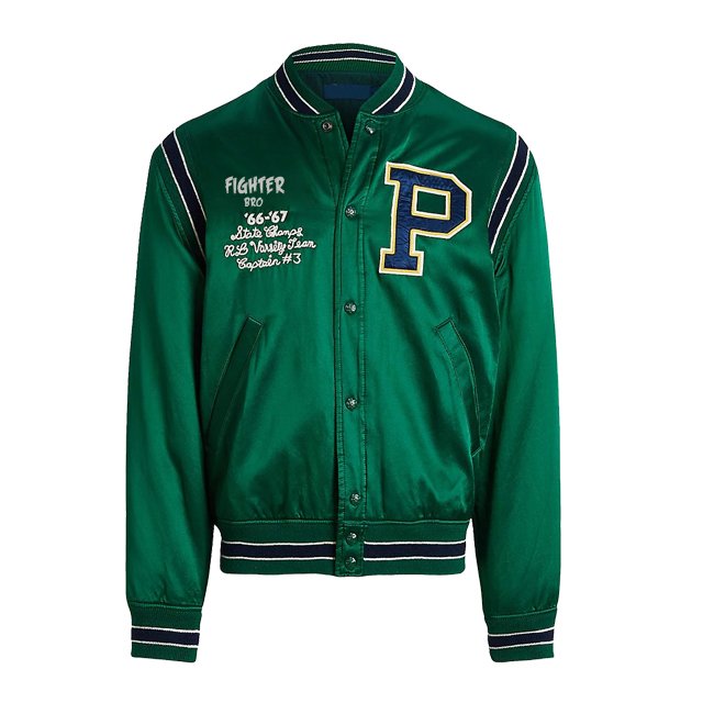 baseball varsity men custom satin letterman bomber jacket