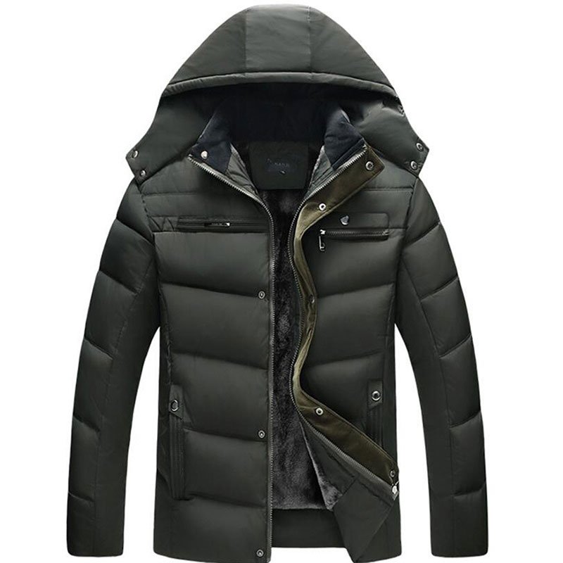Windproof Wholesale Custom Winter Casual Snow Puffer Jackets For Men 2023 Quilted Coats With Fur Fleece Lining Hood Outerwear