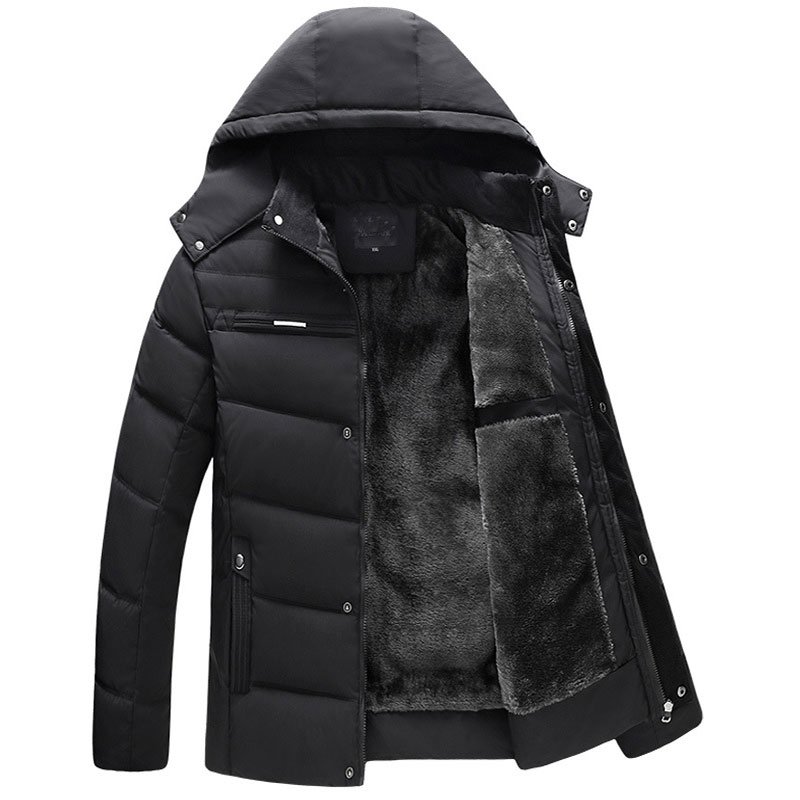Windproof Wholesale Custom Winter Casual Snow Puffer Jackets For Men 2023 Quilted Coats With Fur Fleece Lining Hood Outerwear