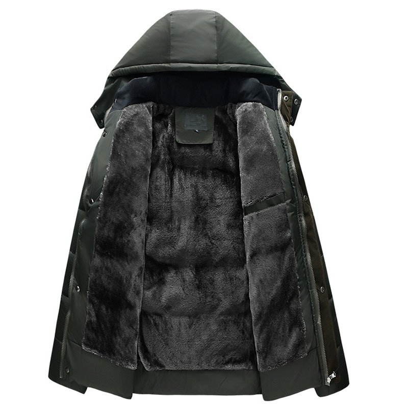 Windproof Wholesale Custom Winter Casual Snow Puffer Jackets For Men 2023 Quilted Coats With Fur Fleece Lining Hood Outerwear