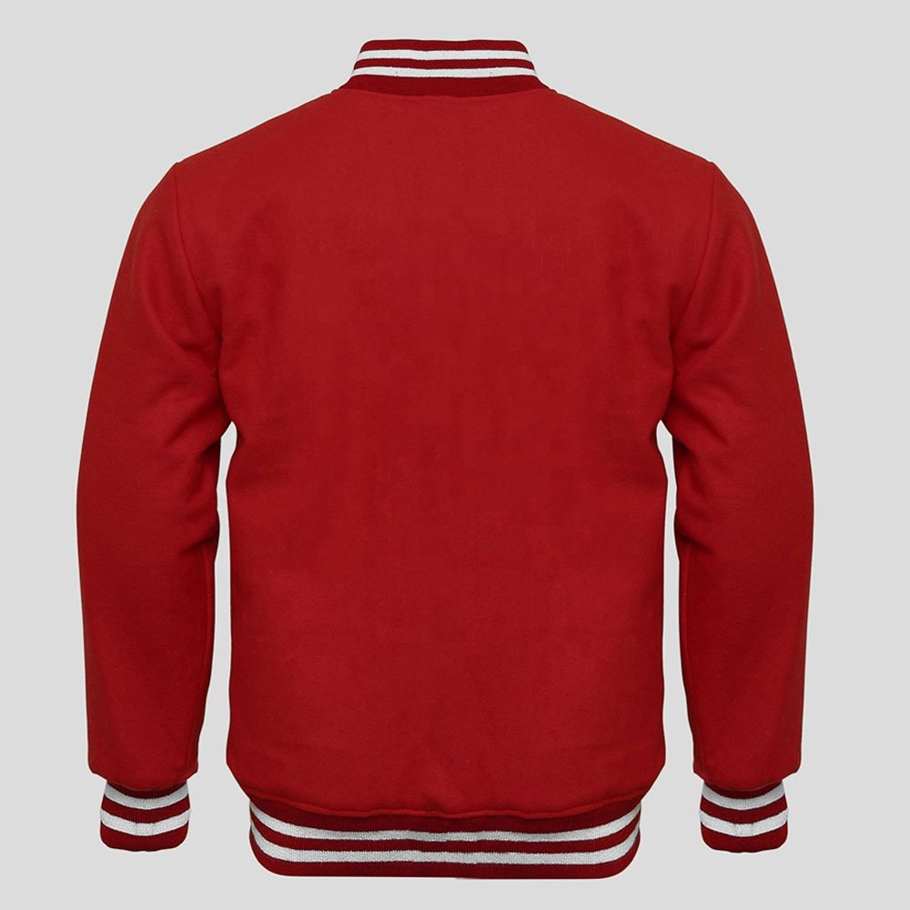 Wholesale Men's Black Baseball Blank Fashion Custom Logo Mens Outdoor Winter Va Wholesale Wool Letterman Leather Varsity Jacket