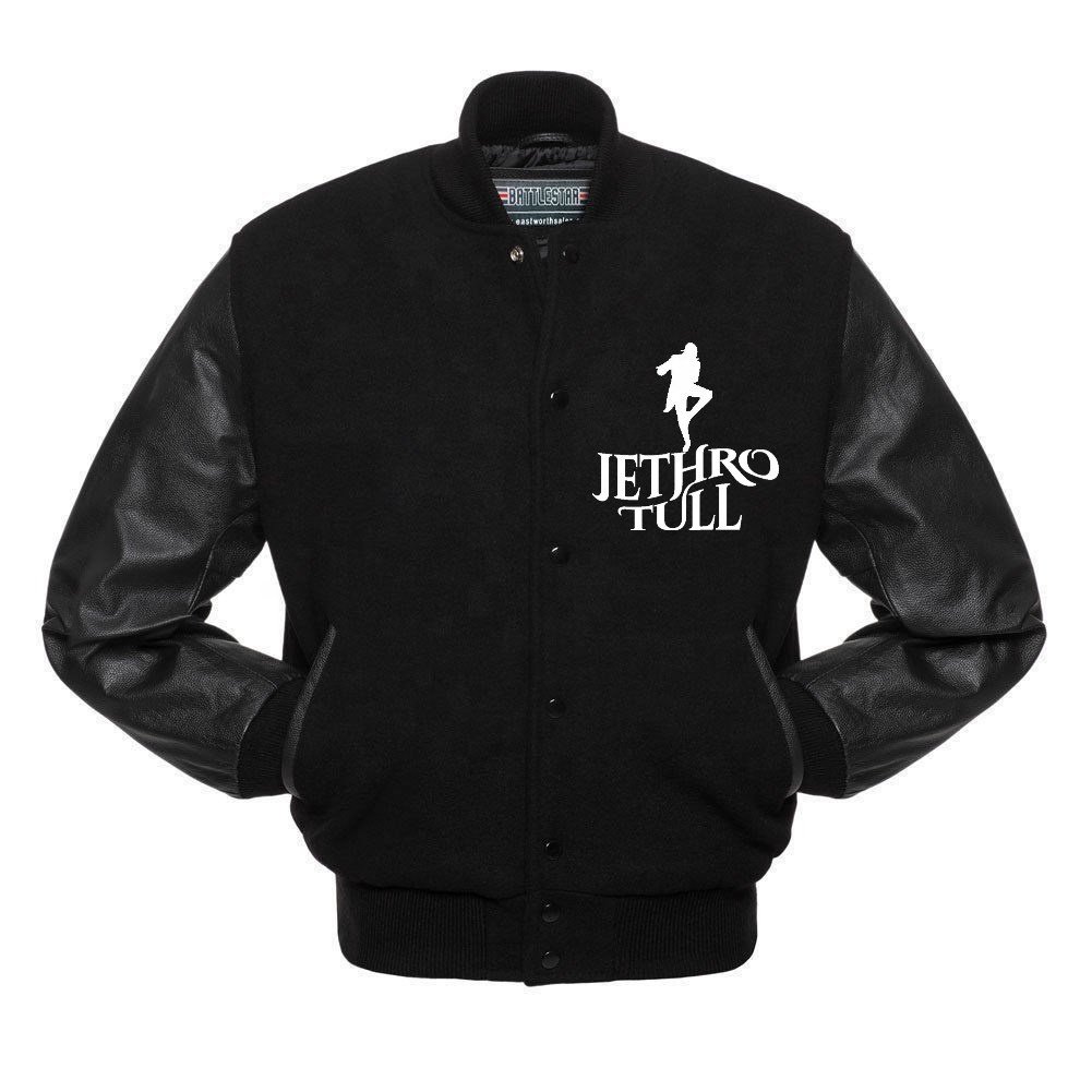 Wholesale Men's Black Baseball Blank Fashion Custom Logo Mens Outdoor Winter Va Wholesale Wool Letterman Leather Varsity Jacket