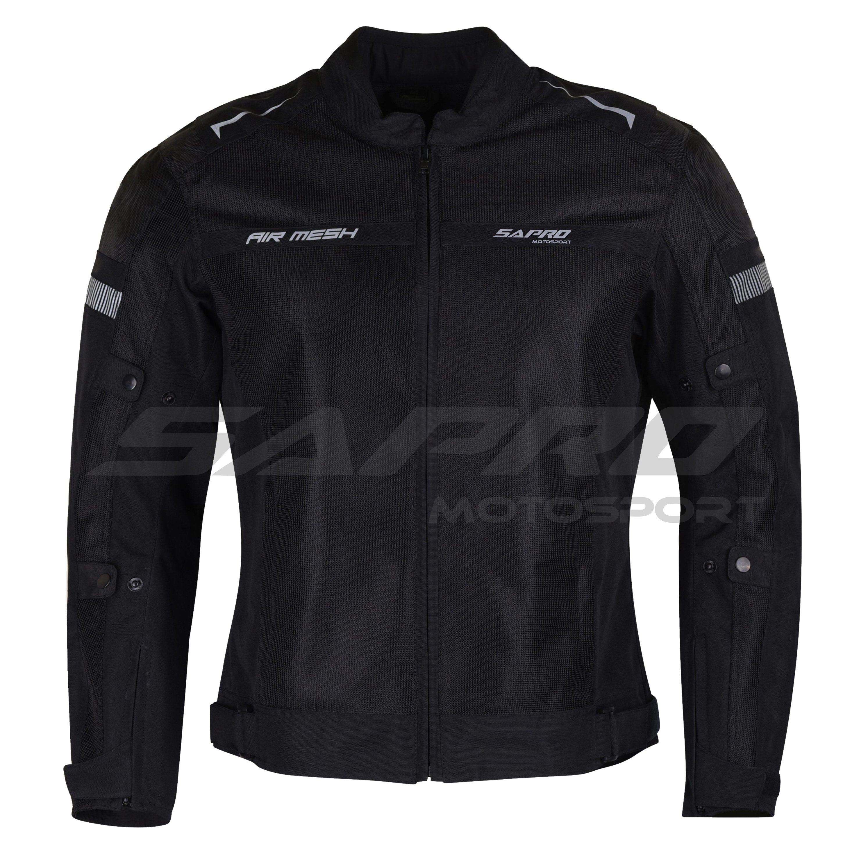 Ballistic Matt Mesh 600 D Polyester Summer Jacket Motorcycles Water-Proof Stand Collar Zipper Closure Washed Technics Solid