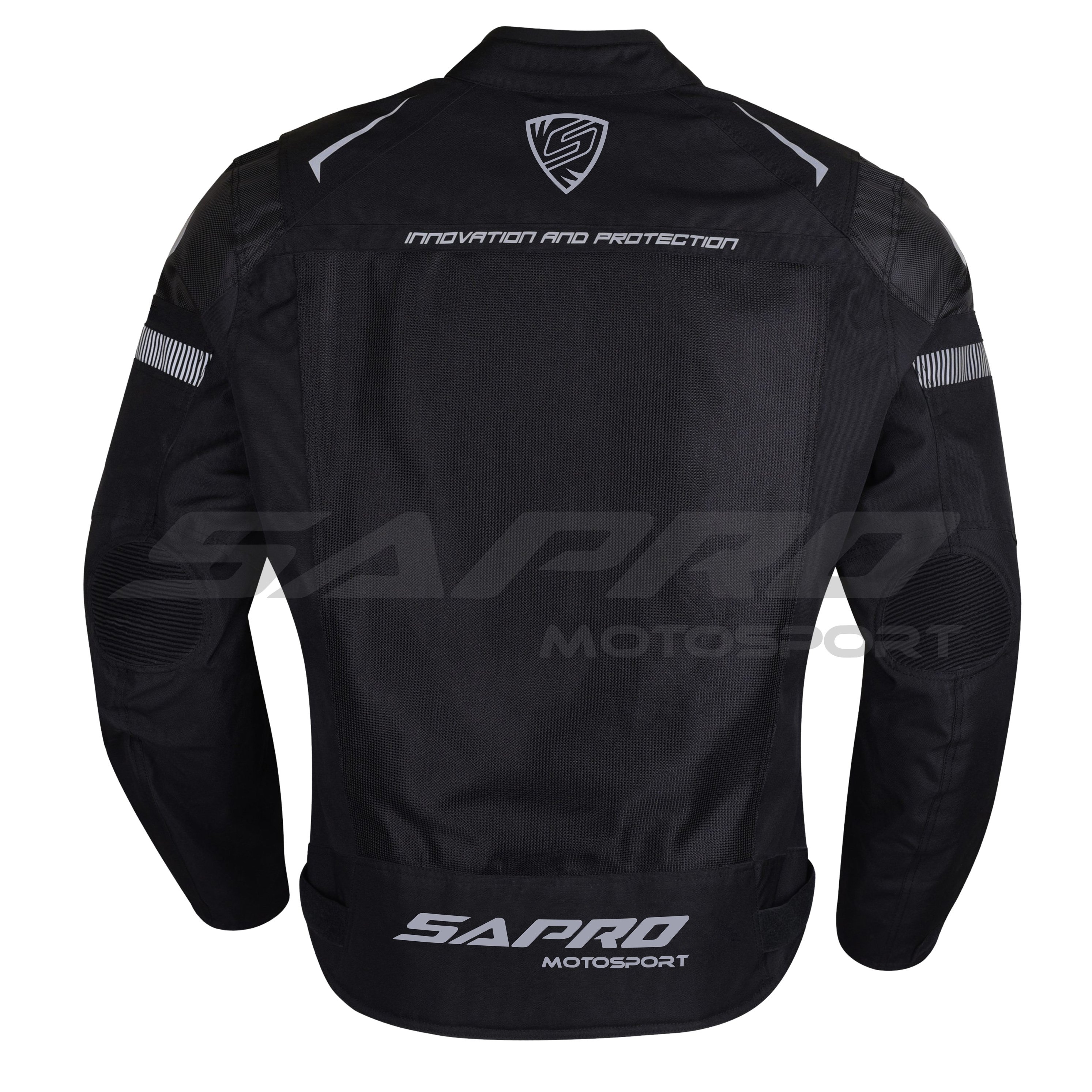 Ballistic Matt Mesh 600 D Polyester Summer Jacket Motorcycles Water-Proof Stand Collar Zipper Closure Washed Technics Solid