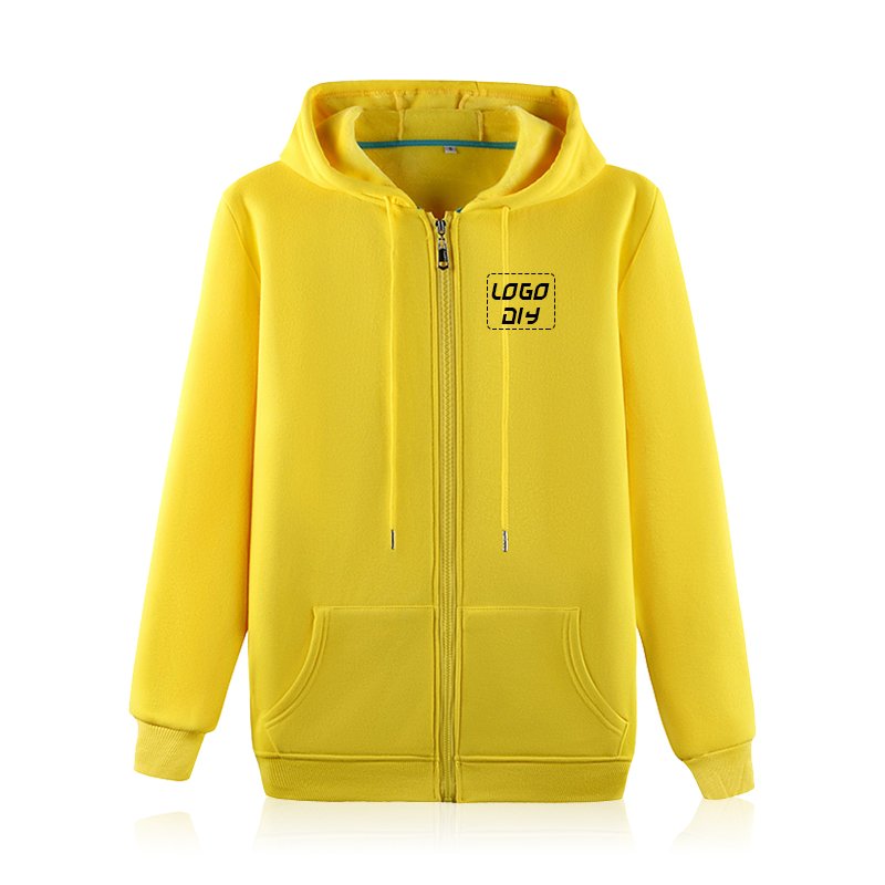 Warmth cotton fleece men's hoodies zipper hooded jackets with fleece hooded sweatshirts