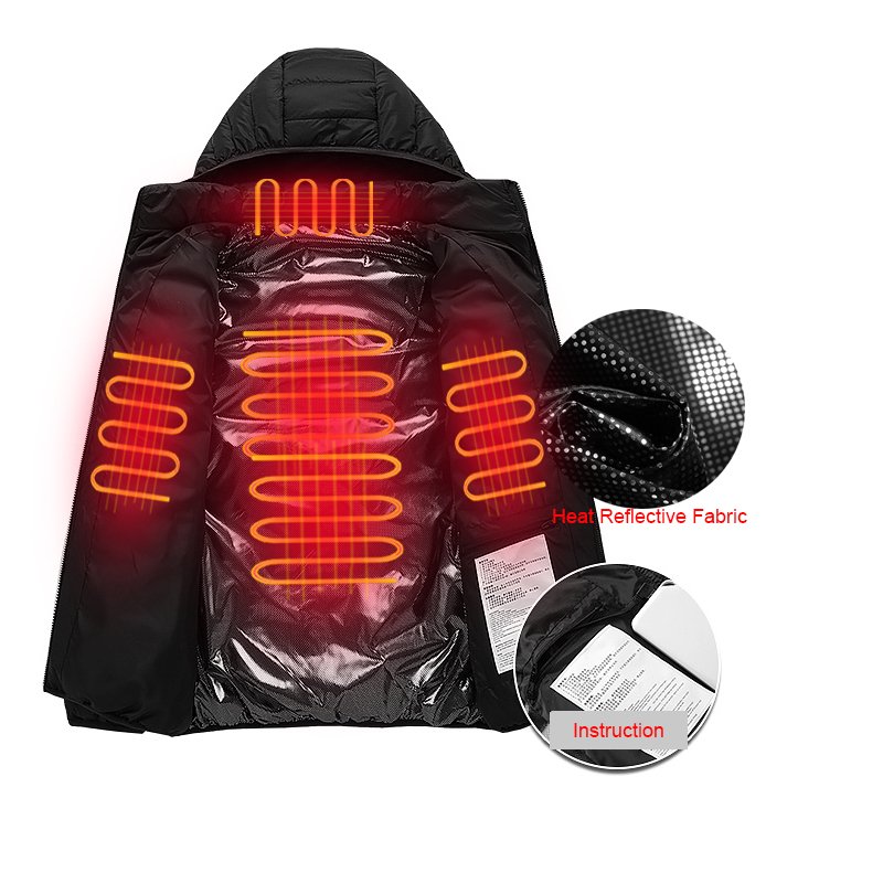 High Quality Lightweight Jacket Winter Men's Jacket 5V USB Battery Powered Heated Winter Windbreaker HIKING Jacket