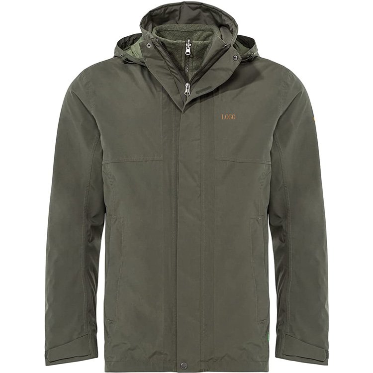 High Quality Men's 3 In 1 Waterproof Jackets Light Weight Outer Coat Fleece Inner Jacket Soft shell Outdoor Clothing