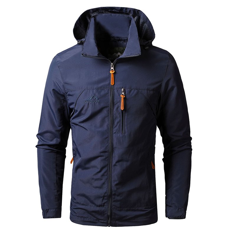 Techwear Quick Dry Men's Nylon Hiking Jacket Water Repellent Embroidery Outdoor Windbreaker Sport Trekking Jackets chaquetas