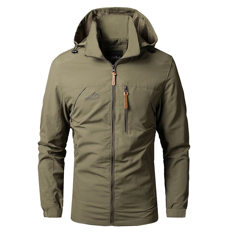 Techwear Quick Dry Men's Nylon Hiking Jacket Water Repellent Embroidery Outdoor Windbreaker Sport Trekking Jackets chaquetas