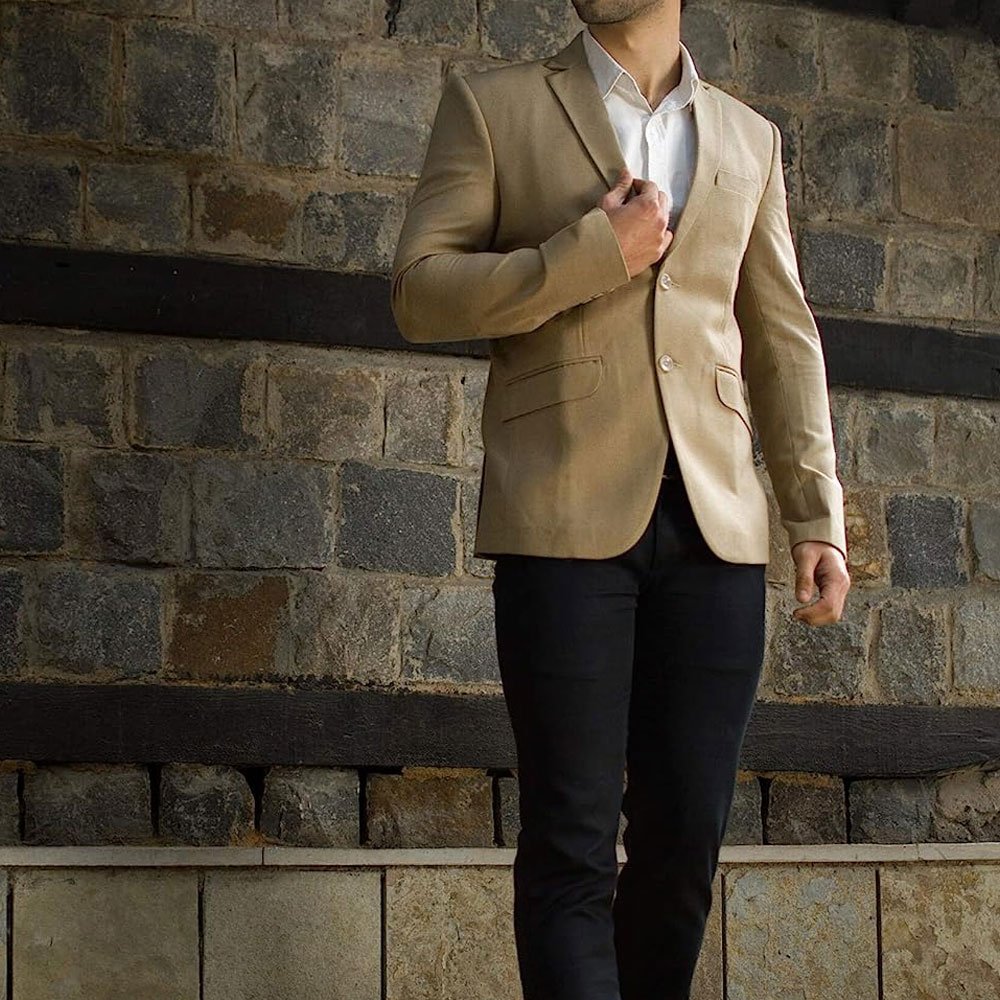 Customized Fashion Button Woolen Men tweed Jacket best quality Winter Heavy Tweed Plaid Jacket For Man
