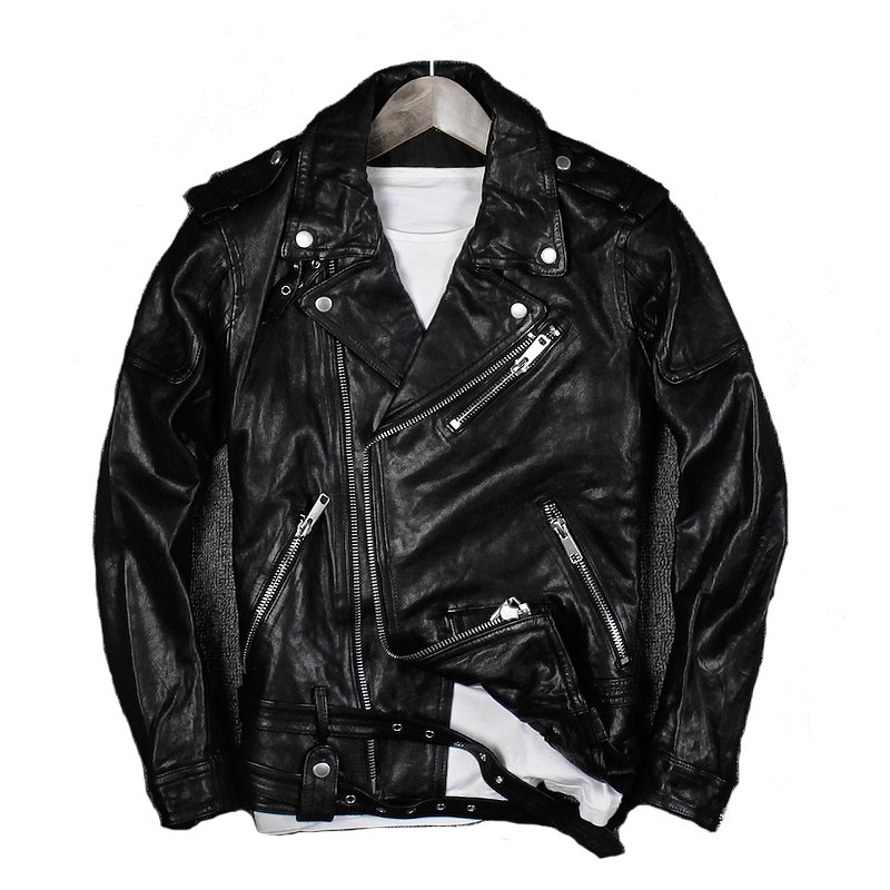OEM Custom Classic Style Red Veg.Tanned Leather Biker Pilots Jacket Men
