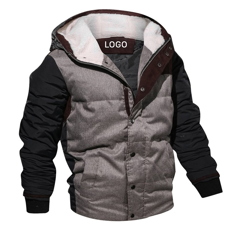 CARANFIER Men Jacket Warm Thick Puffer Hooded High Quality Men's Fashion Outwear Plus Size S -3XL Custom Free Logo OEM