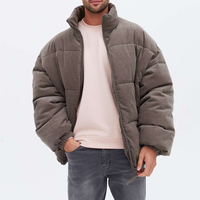 Canada Custom Bubble puffer pants and jacket set Winter Thick Coats Heavy Men's Hooded Puffer Jacket