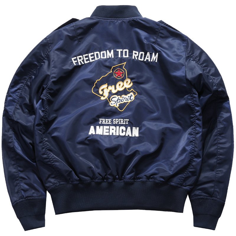 Custom New Design Fashion Men's Jacket Embroidery patch Casual Zipper Coat
