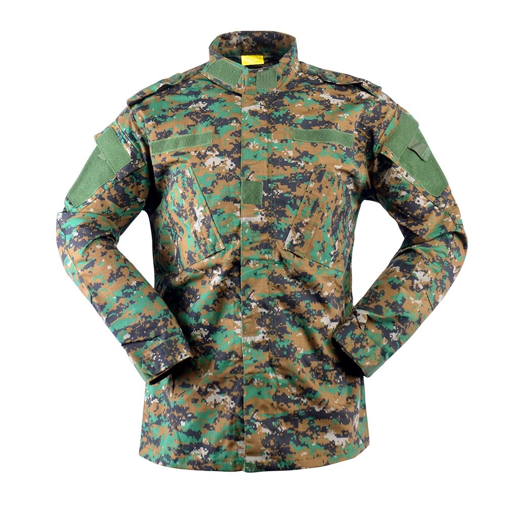 Men's Jacket Hiking camouflage clothing Digital Woodland training uniform used suit fishing