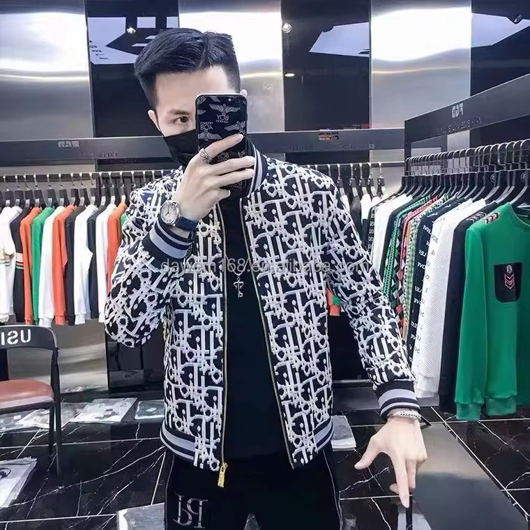 2024 Wholesale cheap hot selling men's jacket spring and fall new fashion hip hop casual hooded sports trend thin jacket