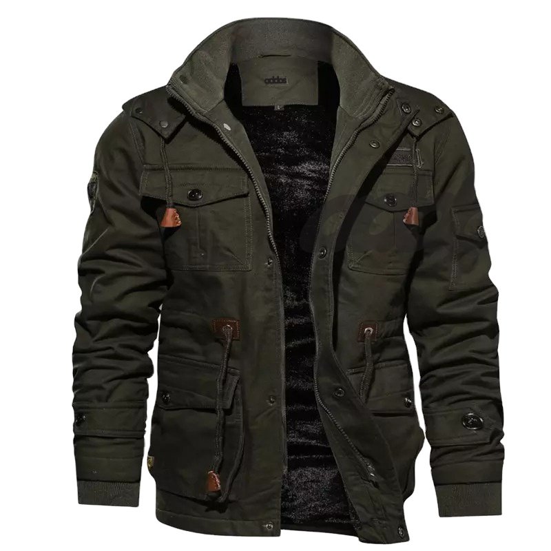 New Fashion Custom Made High Quality Mens Pilot Jacket With Fur Lining Plus Thick Wash Outdoor Jackets For Men