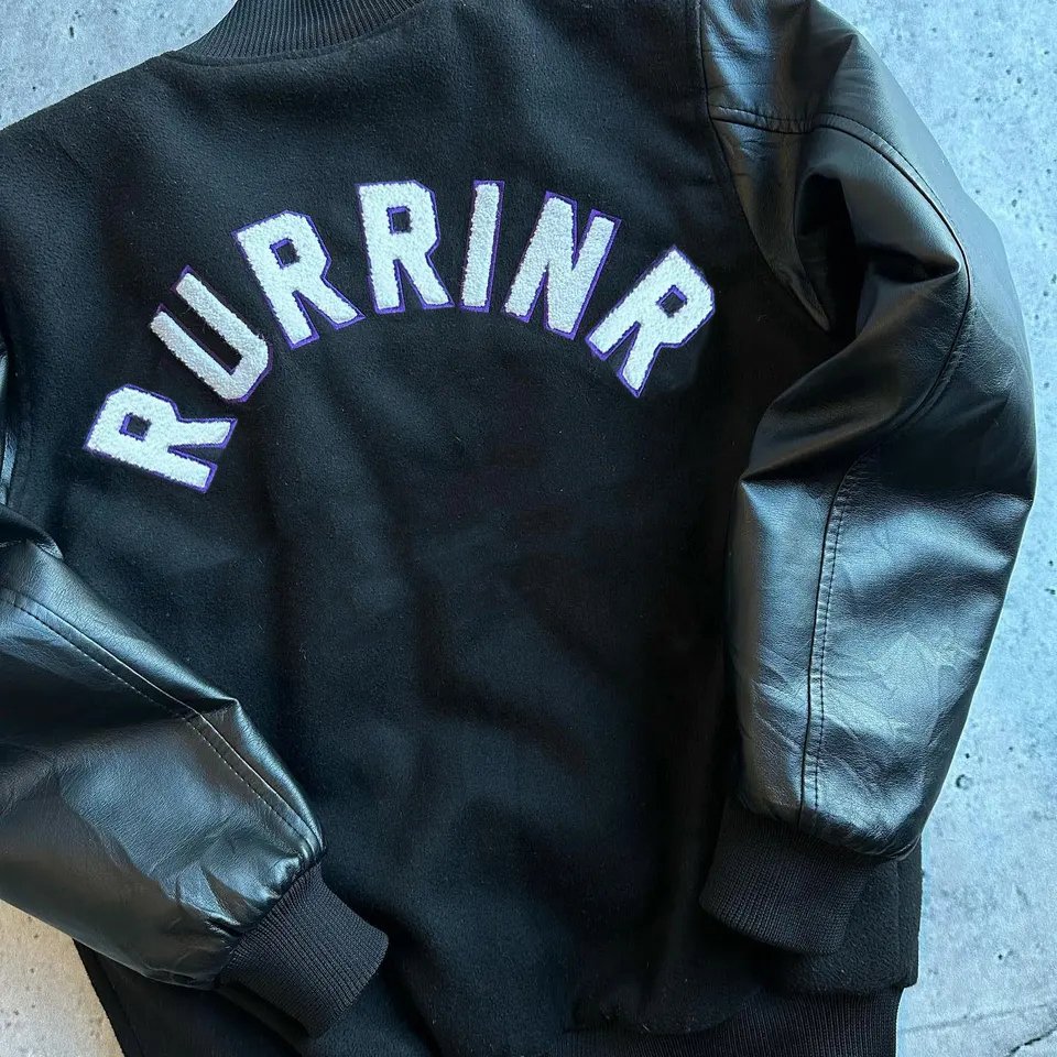 Plus Size Men's Bomber Baseball Jacket Custom chenille Patches Embroidery logo Letterman Varsity Jacket For Men