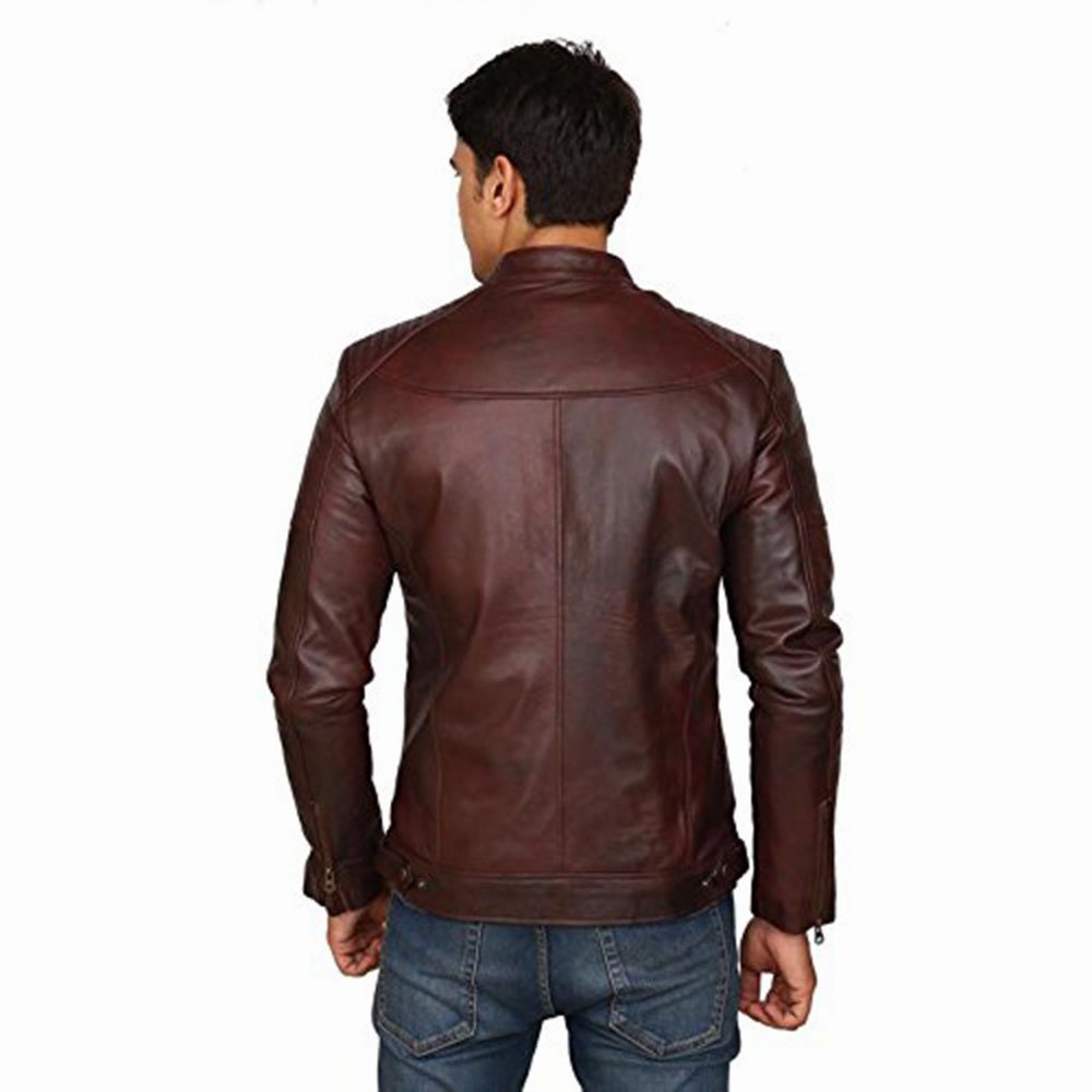 Leisure Wear High Grain Men's Jackets Made With Genuine Leather Casual Wear Leather Jackets For Sale