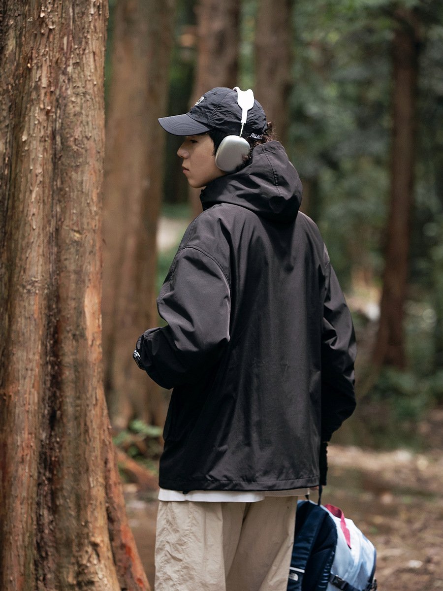 Men's Waterproof Windproof Canvas Jacket-Sporty Assault Suit Mountain Climbing Spring/ Autumn Workwear Zipper Closure Men Women