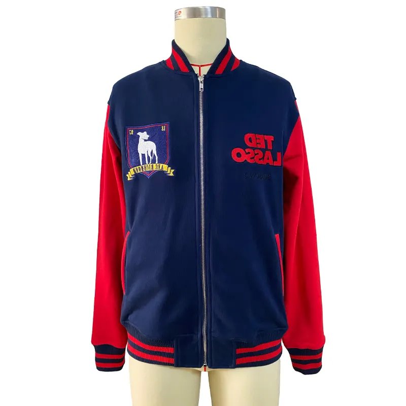 OEM Hip Hop Varsity Jacket Men Towel Embroidery Letter Patch Baseball Jackets Casual Oversized Coat Streetwear Unisex Jackets