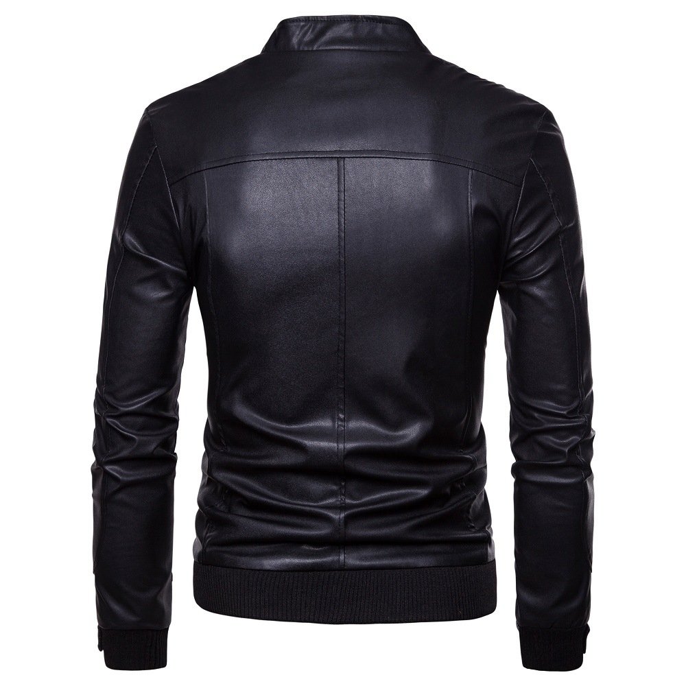Wholesale high-quality men's slim fit men's motorcycle leather jacket custom baseball bomber leather varsity jacket