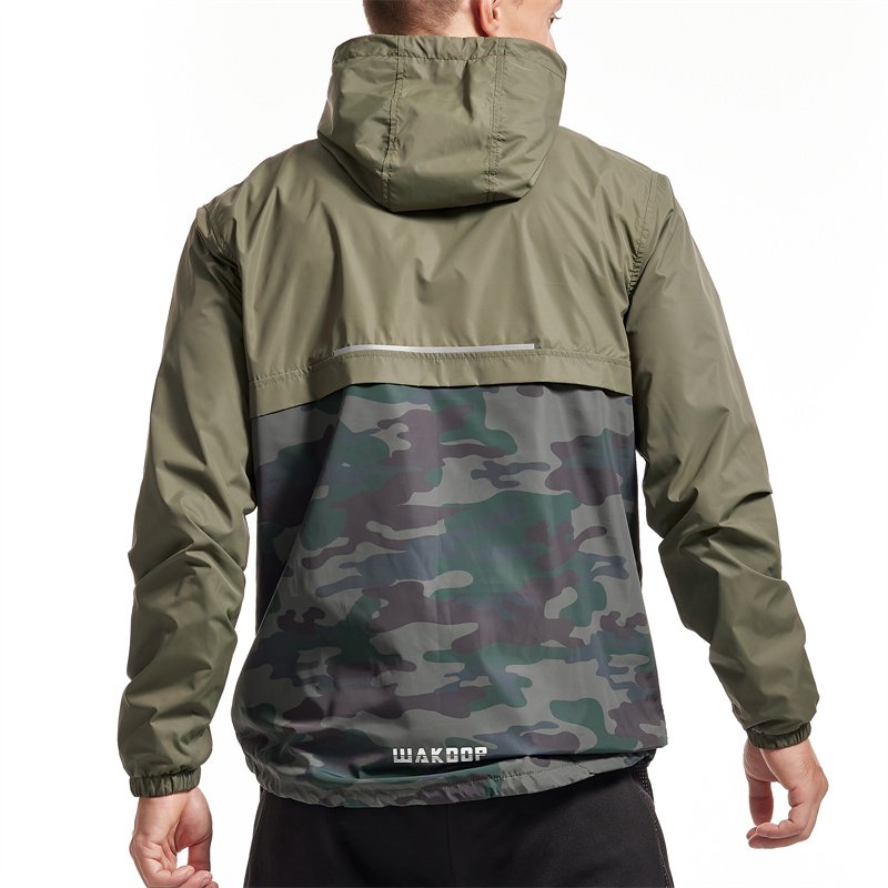 Custom Design Spandex Windbreaker Kangaroo Pockets Sublimated Hoody Jacket Moto Biker Quick Dry Breathable Men's Windbreaker