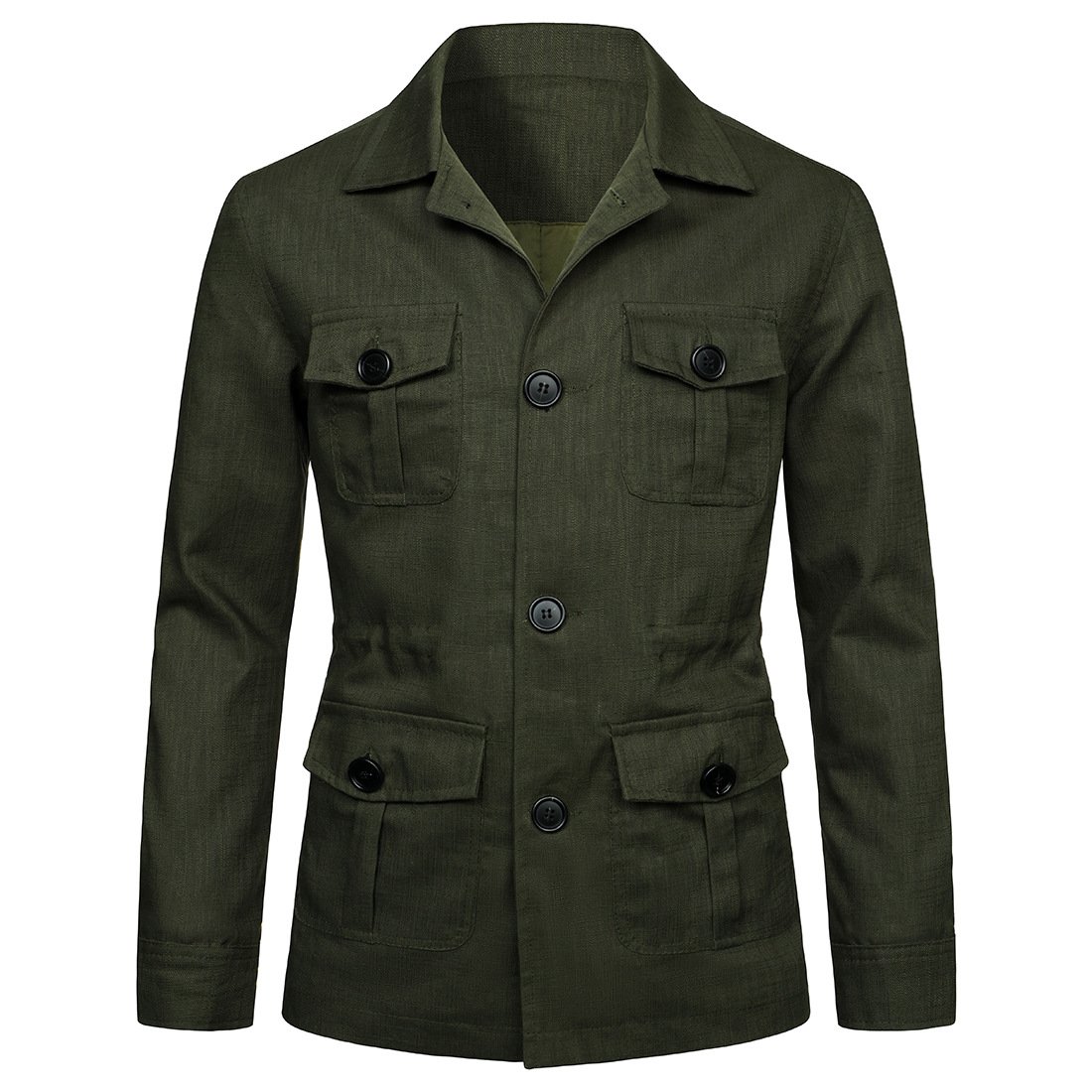 Liu Ming Hot Selling Wholesale Autumn Winter Men Plus Size Multi Pockets Outdoor Streetwear Cotton Linen Cargo Jackets