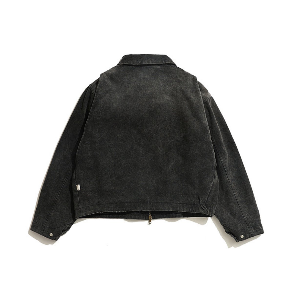 High Quality Mens Cotton Blank Denim Detroit Jacket Full Zip Up Custom Vintage Acid Wash Denim College Detroit Jacket