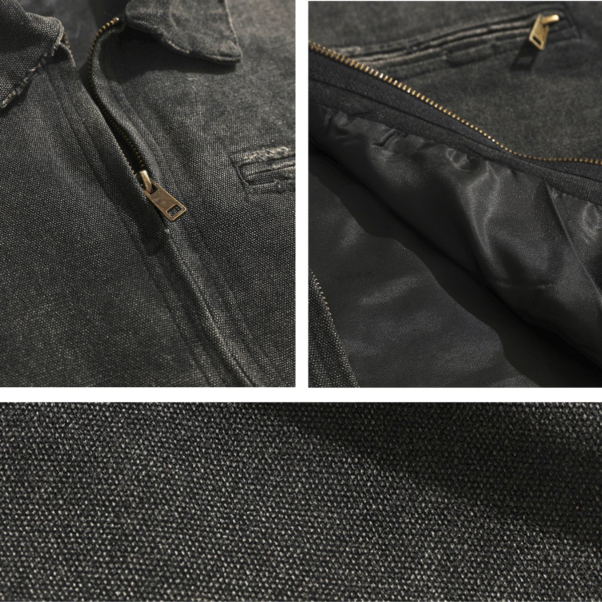 High Quality Mens Cotton Blank Denim Detroit Jacket Full Zip Up Custom Vintage Acid Wash Denim College Detroit Jacket
