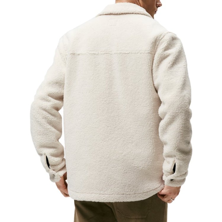 Custom Men's Long Regular Sleeve Lapel Wool Jackets Warm Autumn Winter Men's Sherpa Fleece Jacket