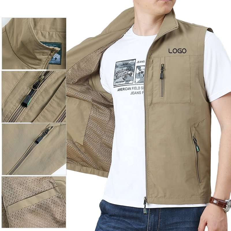 Shooting hiking vest practical reporter photography camping multi-pocket female vest men's vest jacket