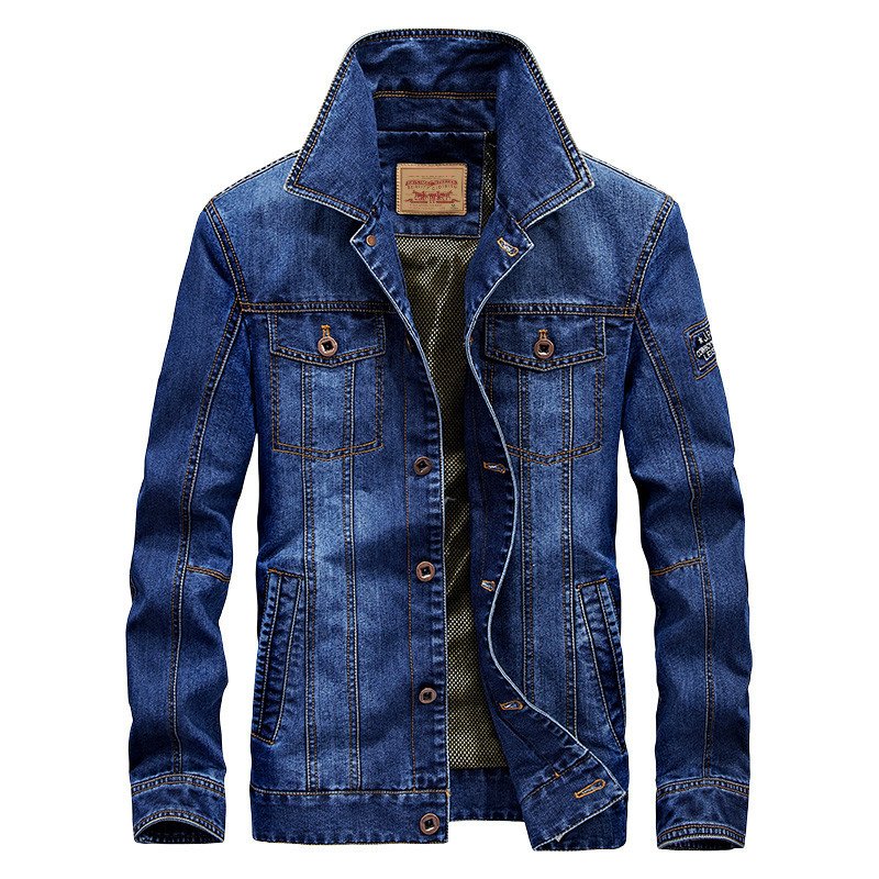 Custom Logo Winter Denim Mens Fleece Coat Leader Plus Size Men's Jackets