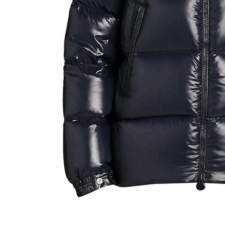 2022 Padded Coat Unisex Logo Cotton Designer Oem High Quality Oversized Winter Bubble Custom Men' S Shiny Puffer Jacket Men