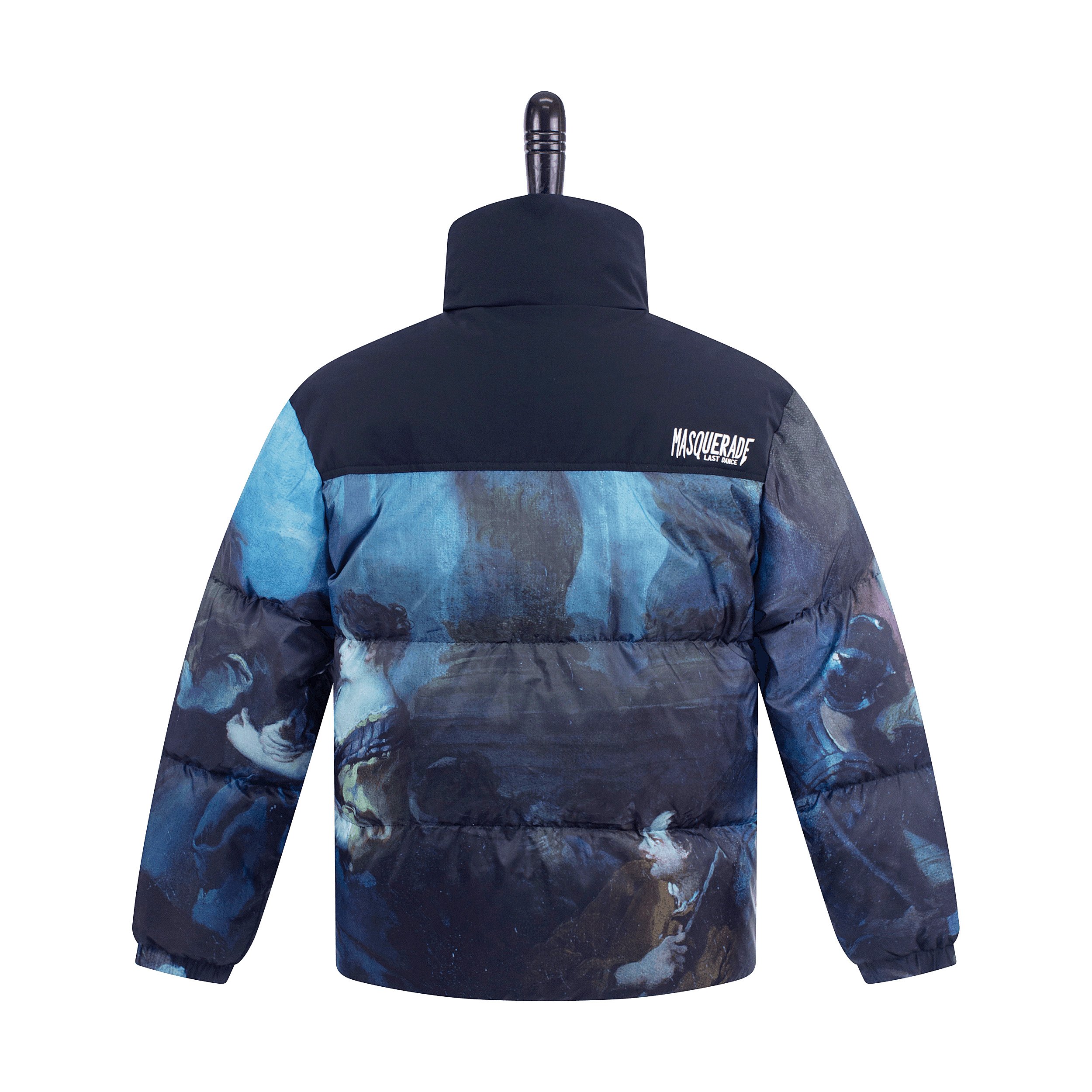 2023 New Fashion Digital Printing Stand Collar Windproof Thickening Warm Men's Casual Down Jacket For Winter