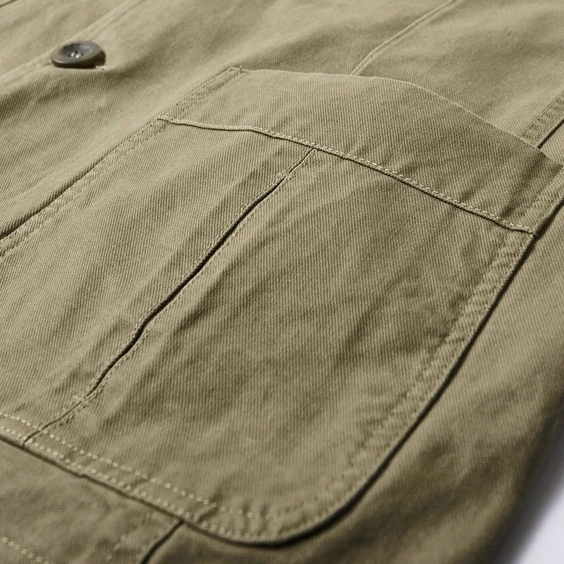 Men's Jacket Lapel Multi-pocket Single-button Suit Jacket Outdoor Spring and Autumn High-quality Business Casual Men's Jacket