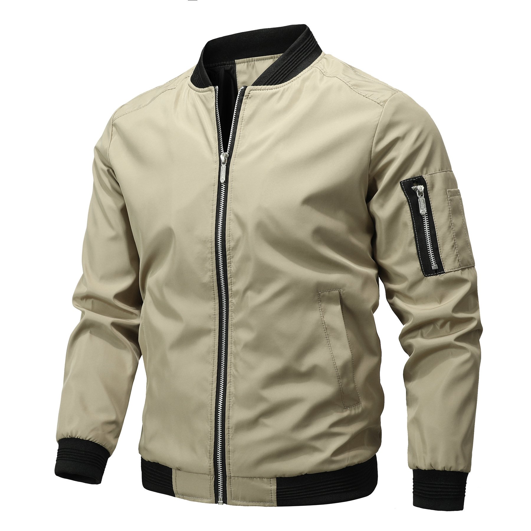 Wholesale High Quality Custom Logo Clothes Men's Jacket Windproof Autumn Long Sleeve Casual Jacket Coat Bomber Jacket