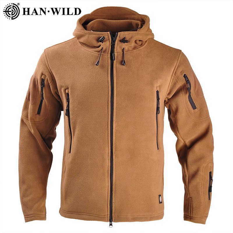 HAN WILD Classic Comfortable Men's practical multifunctional jacket Casual style utility fleece jacket