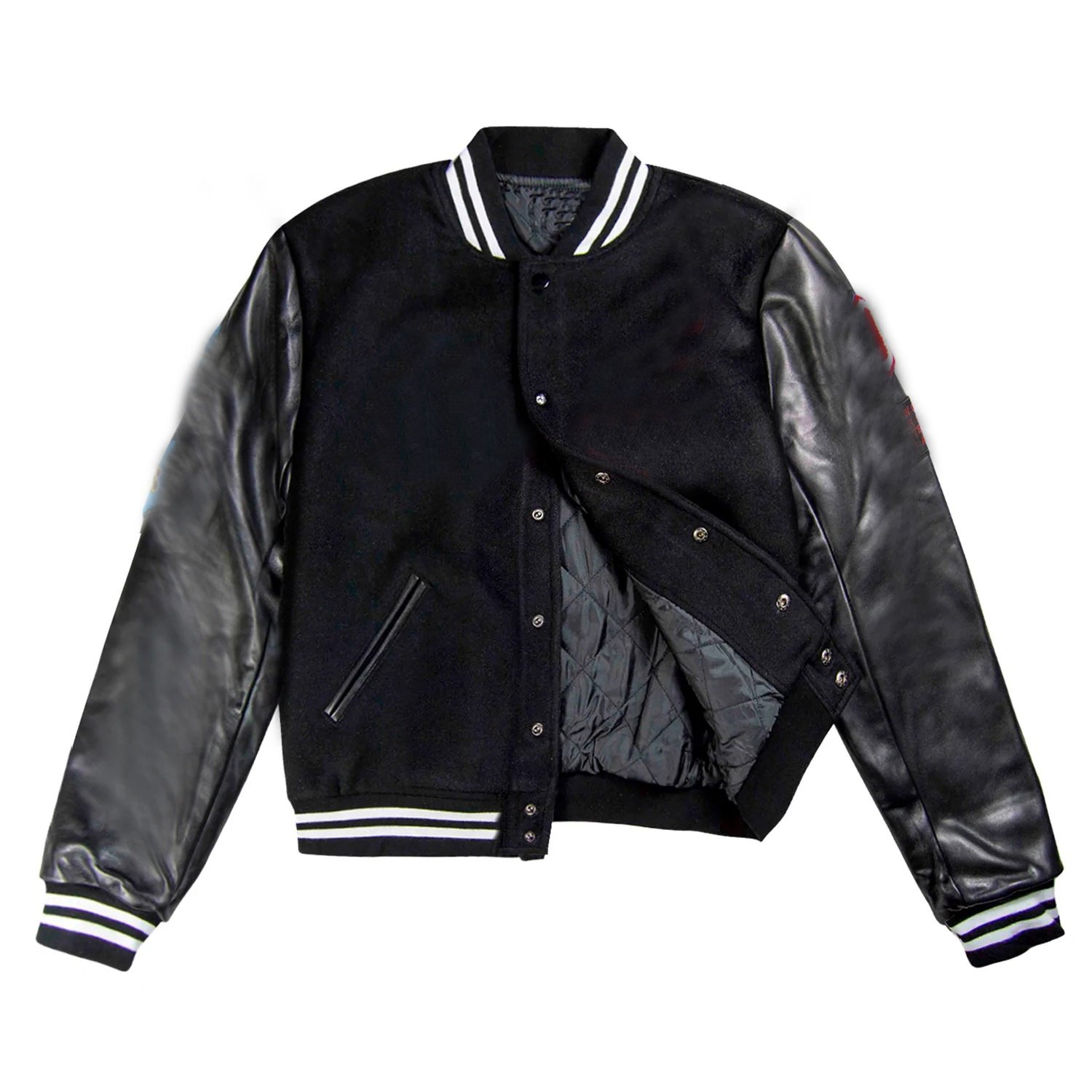 Custom Winter Jacket Men's Down Coat Wool University Baseball Varsity Jackets For Men