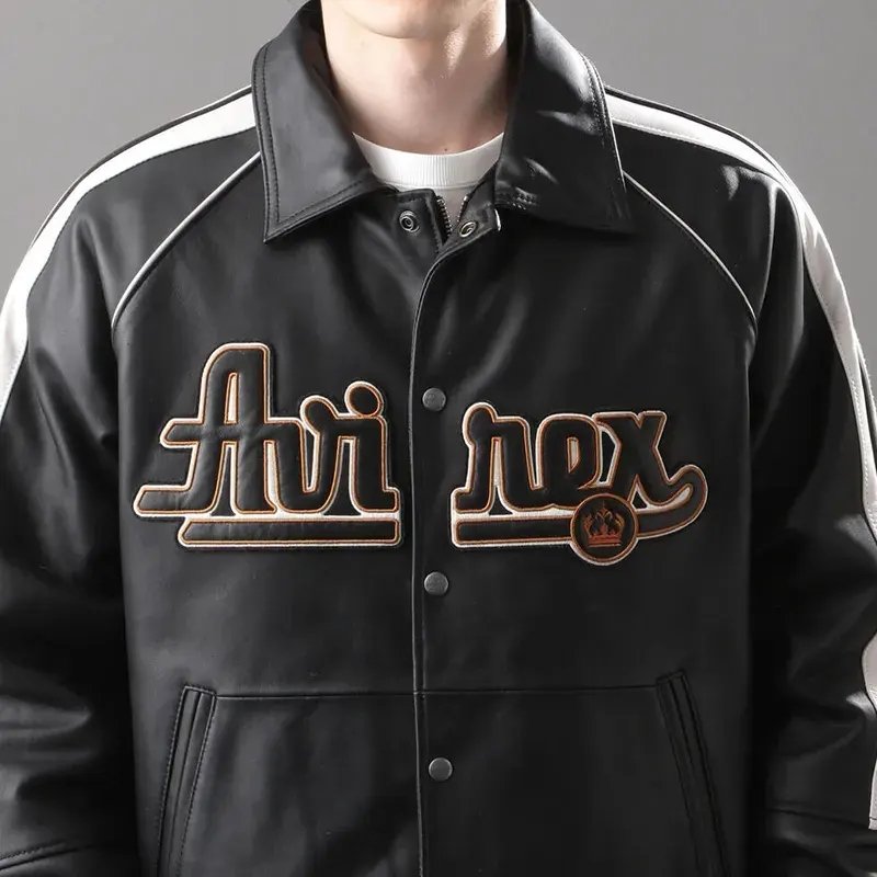 Trendy Custom Winter Vintage School College Black Men'S Jackets & Coat Leather Letterman Bomber Baseball Varsity Jacket