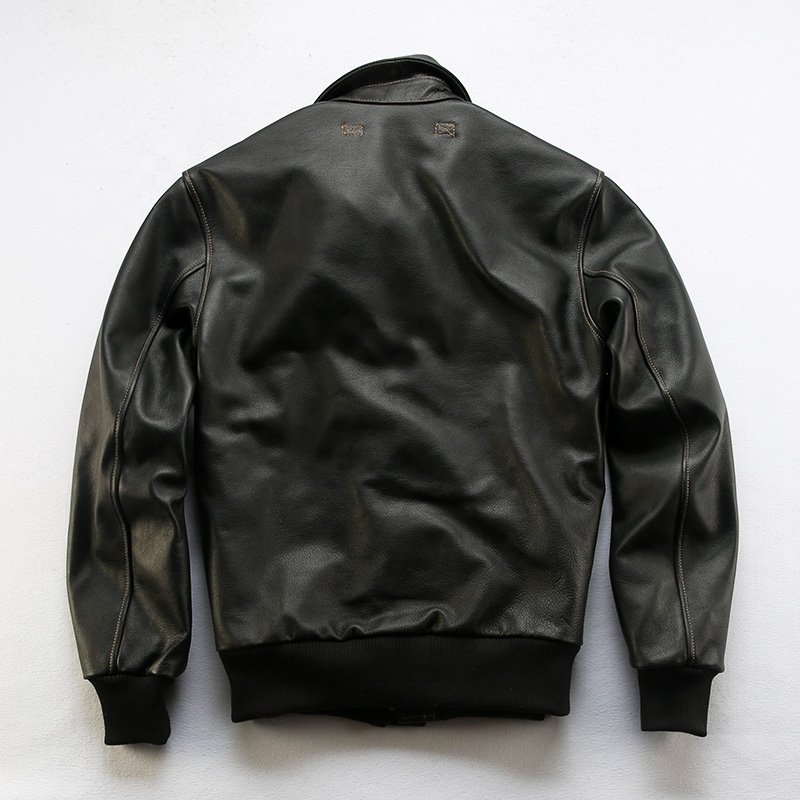 2022 Wholesale Made Latest Fashion Bomber Real Cowhide Jacket For Men's Best Quality Black Brown Apparel Outdoor Clothes