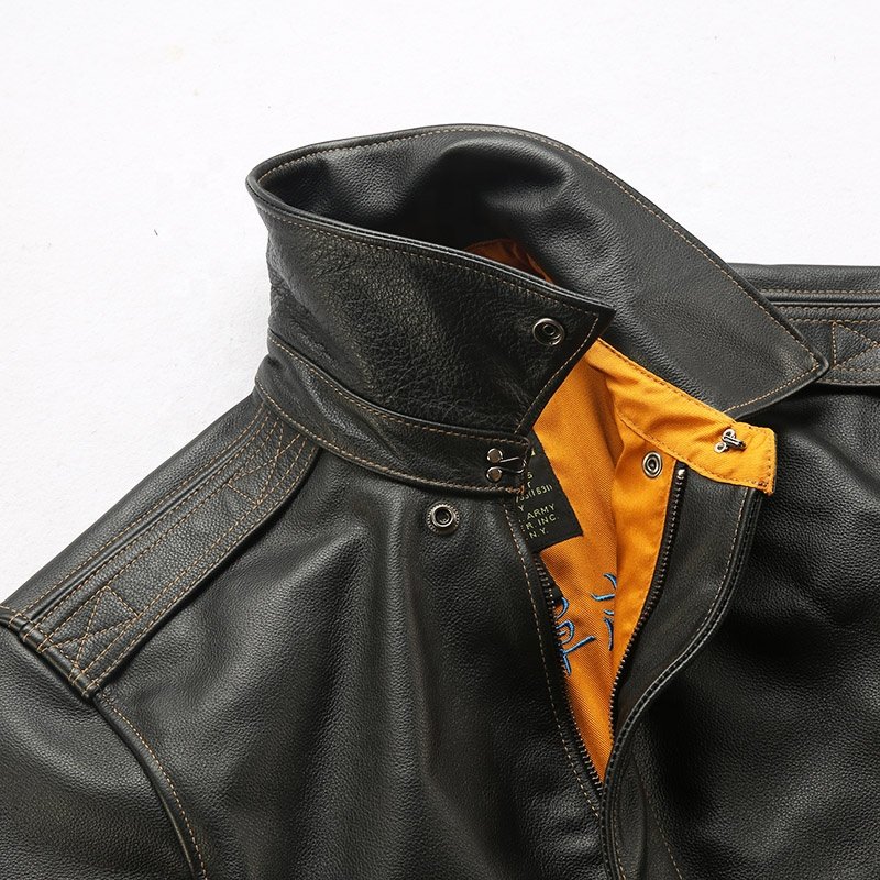 2022 Wholesale Made Latest Fashion Bomber Real Cowhide Jacket For Men's Best Quality Black Brown Apparel Outdoor Clothes