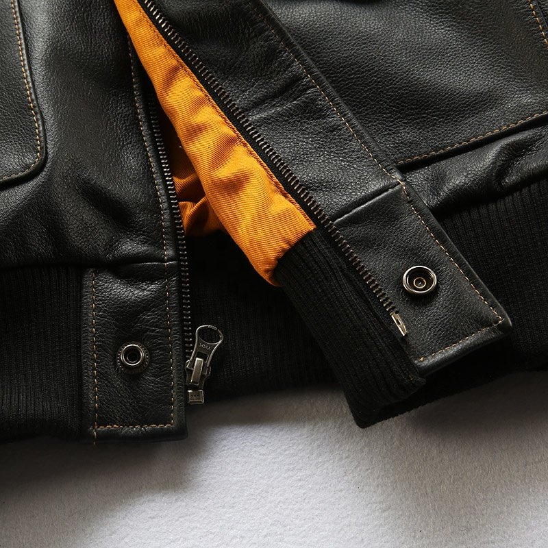 2022 Wholesale Made Latest Fashion Bomber Real Cowhide Jacket For Men's Best Quality Black Brown Apparel Outdoor Clothes