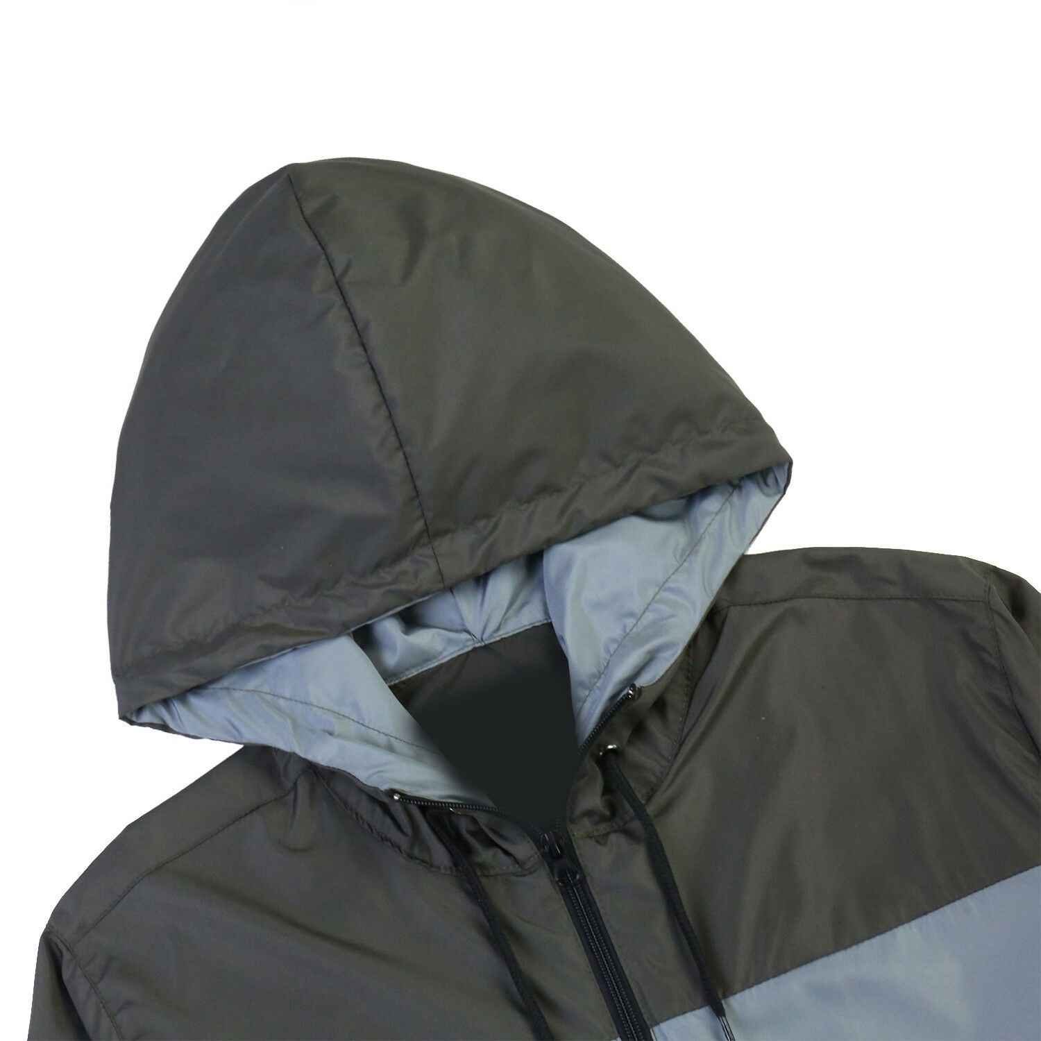 Custom Logo Windproof Men's Jackets Raincoat Water Resistant Fabric Sustainable Two Tone Nylon Rain Jacket Waterproof For Men's