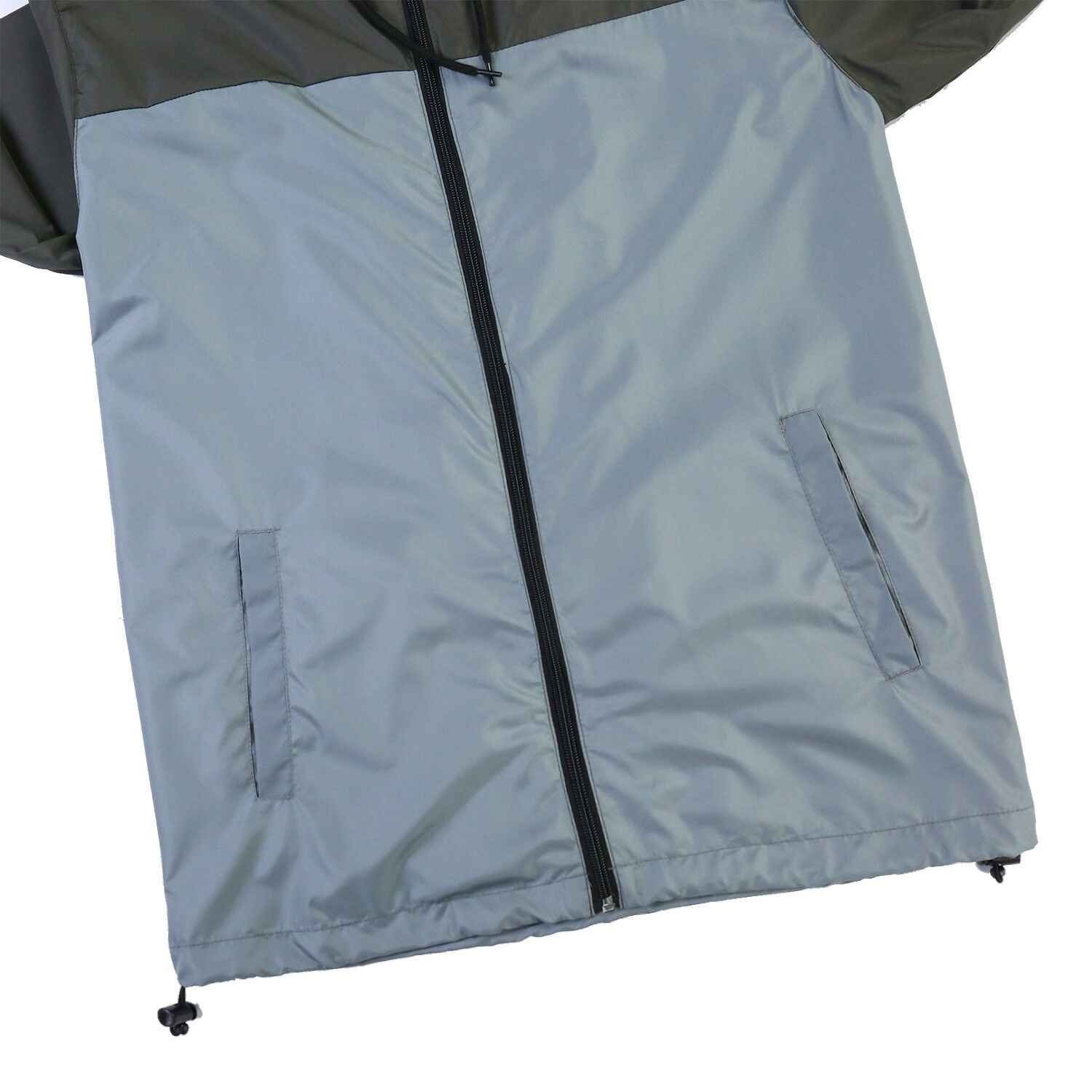 Custom Logo Windproof Men's Jackets Raincoat Water Resistant Fabric Sustainable Two Tone Nylon Rain Jacket Waterproof For Men's