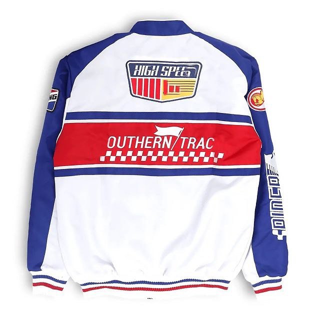 Wholesale Plus Size Custom Vintage Racing Men's Jackets With Zippers Race Car Jacket Motorcycle Jacket For Men